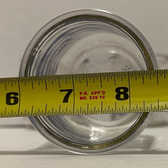 🌀 8 glass yogurt jars empty 3 Oui blue EUC DIY 5 clear lot craft bundle - Picture 8 of 16